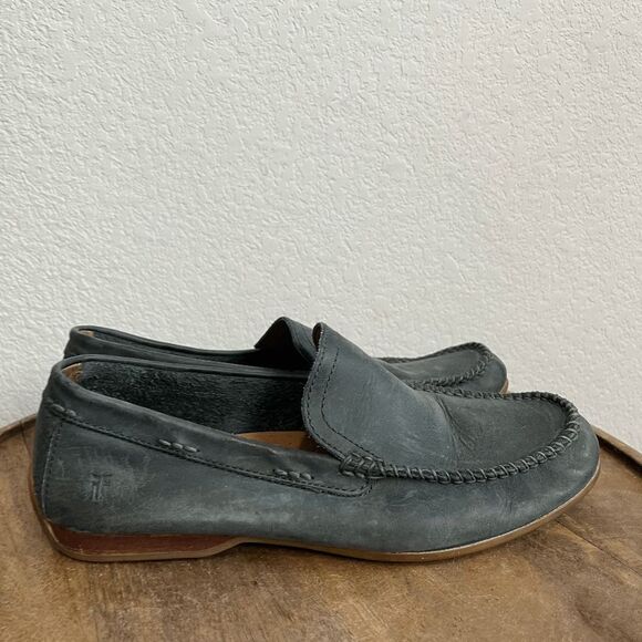 Frye Boots Ash Gray Lewis Venetian Slip-On Loafer Driving Shoes Men's Size 8 - Picture 8 of 9